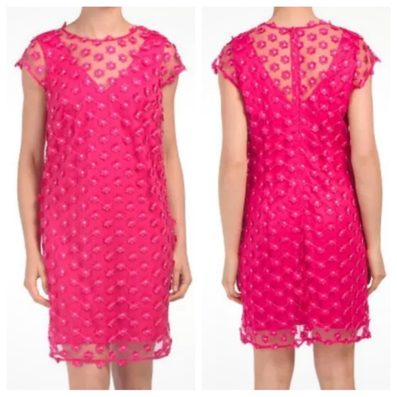 Nanette Lenore Poetic Love Floral Appliqué Illusion Dress | 10 NWT - Picture 1 of 11